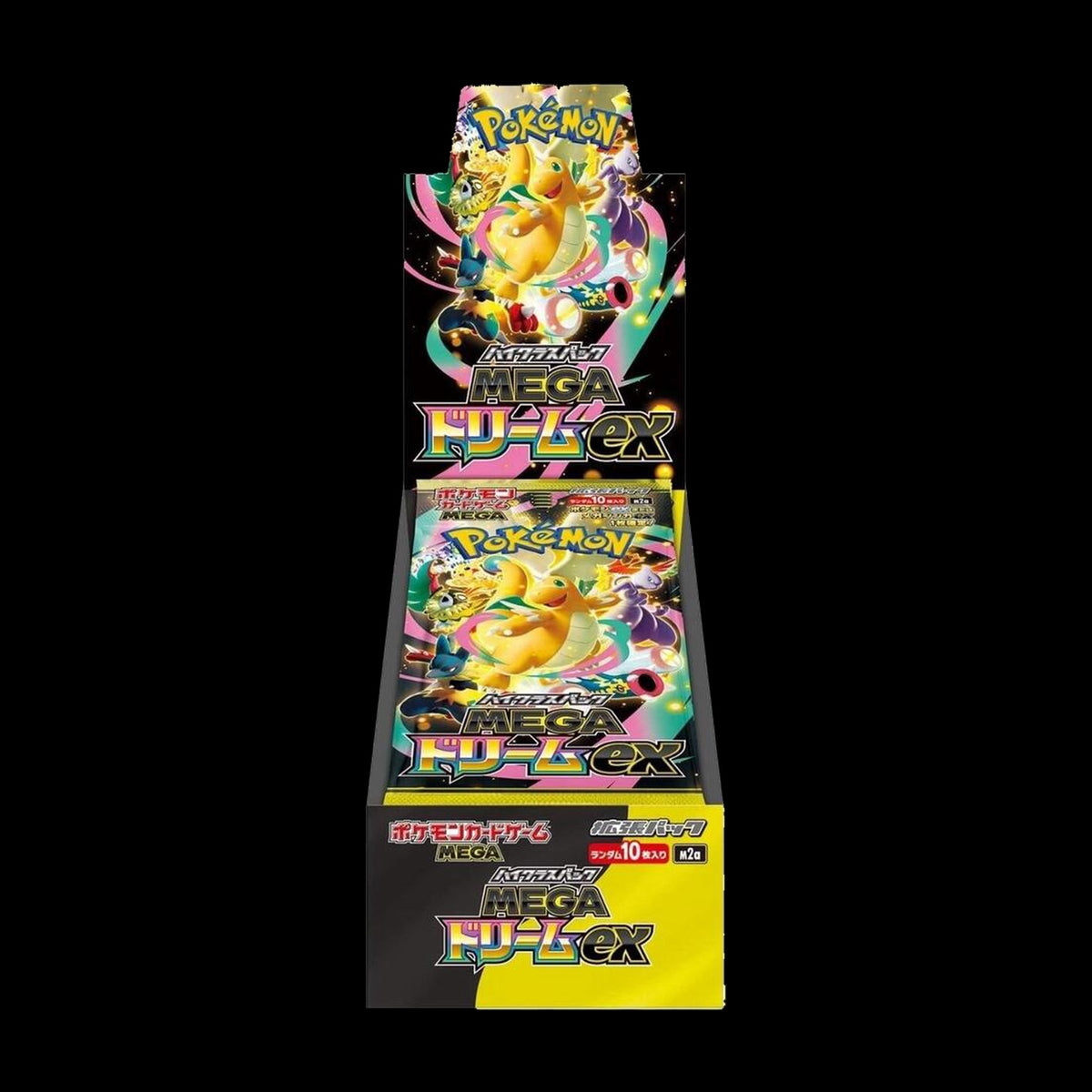 Pokémon MEGA Dream ex M2a Japanese booster box on black background